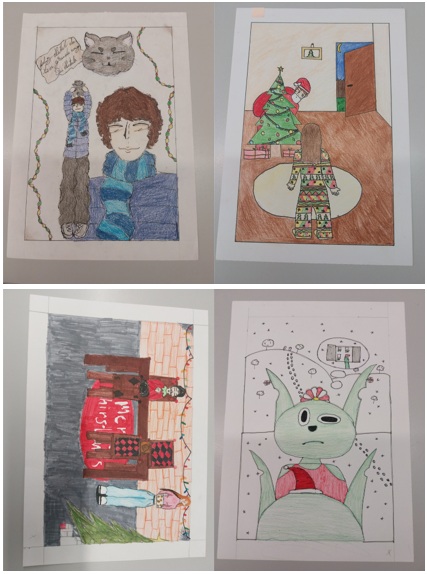 Vencedores do Concurso de ilustração da atividade "Um Conto de Natal"