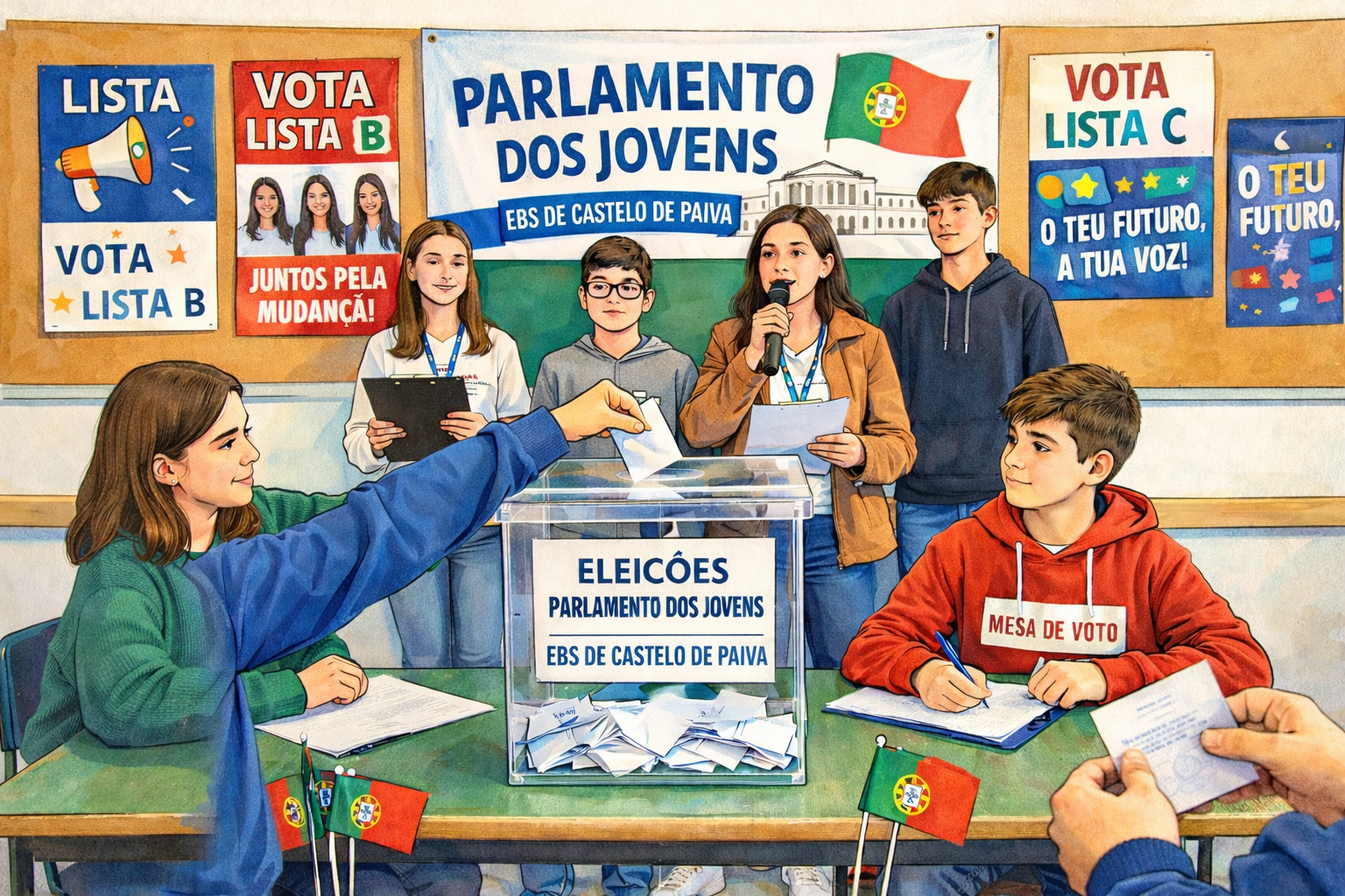 Resultados das eleições do Parlamento dos Jovens - Ensino Básico