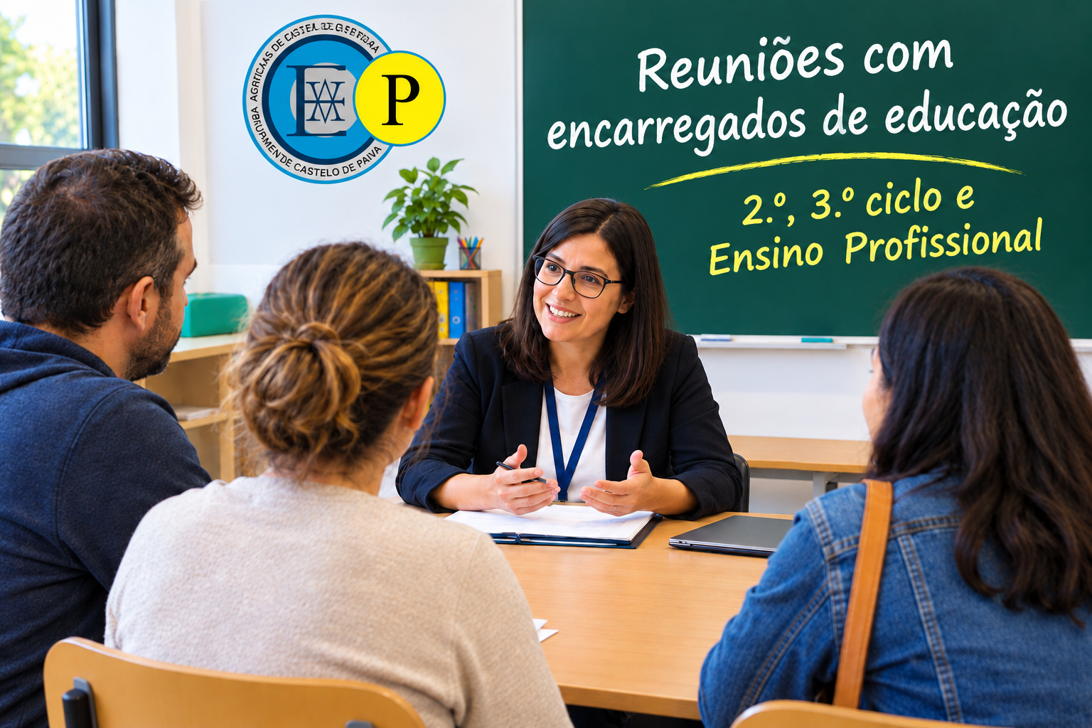 Reuniões com Encarregados de Educação - 2.º, 3.º ciclo e Ens. Profissional